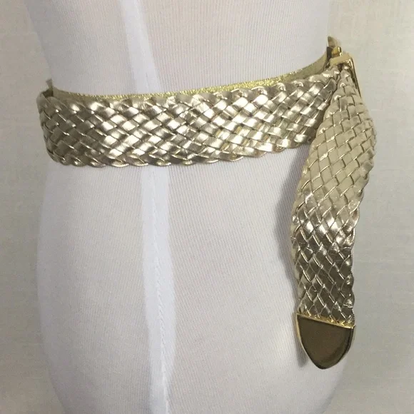 Vintage gold braided belt - wow! - Picture 7 of 7